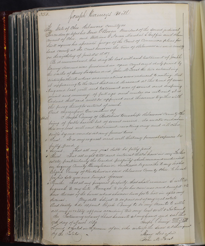 Delaware County Ohio Will Records Vol. 2 1835-1850 (p. 393)