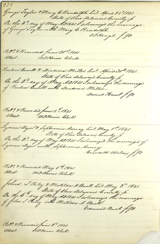 Marriage Records Vol.1 1835-1845 (p. 282)