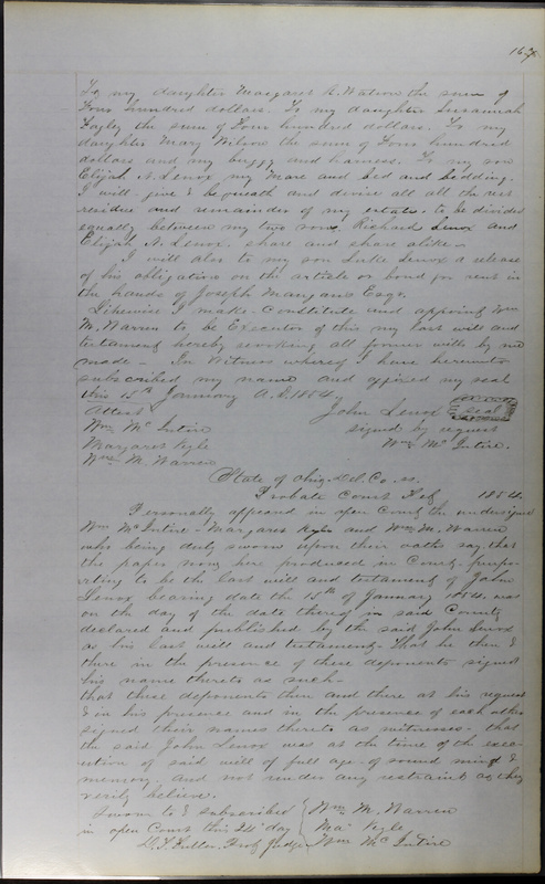 Delaware County Ohio Will Records Vol. 3 1850-1859 (p. 219)