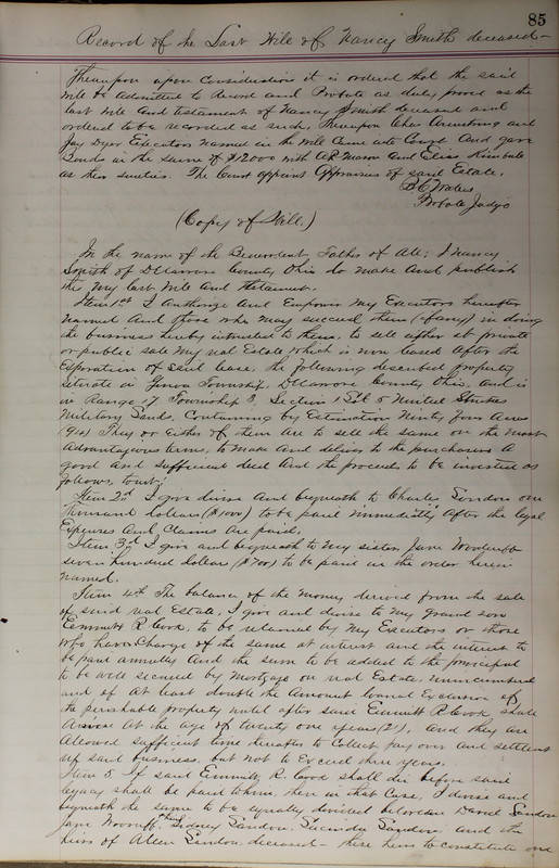 Delaware County Ohio Will Records Vol. 5 1869-1876 (p. 118)