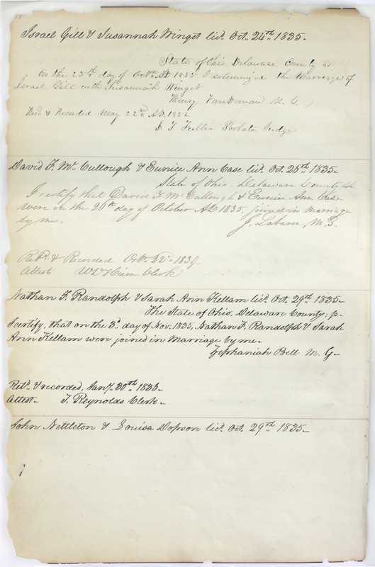 Marriage Records Vol.1 1835-1845 (p. 28)