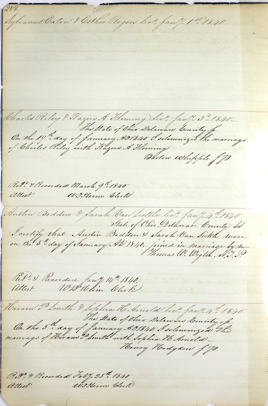 Marriage Records Vol.1 1835-1845 (p. 208)