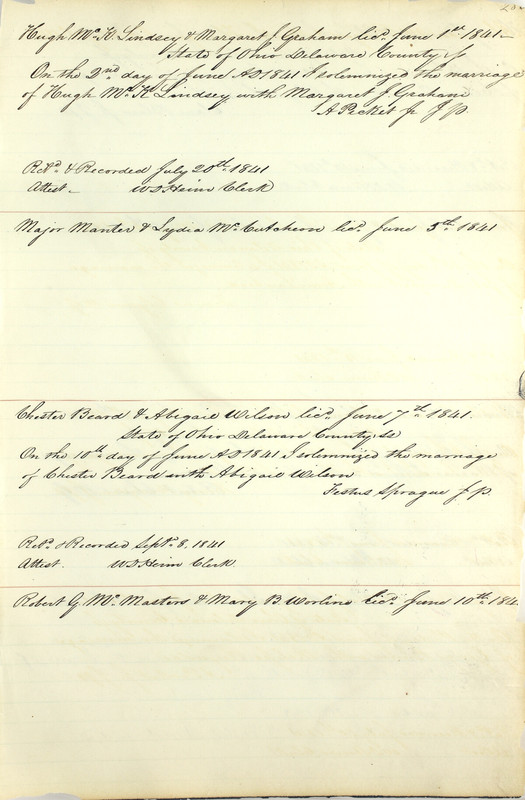 Marriage Records Vol.1 1835-1845 (p. 287)