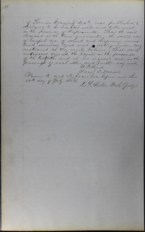 Delaware County Ohio Will Records Vol. 3 1850-1859 (p. 190)