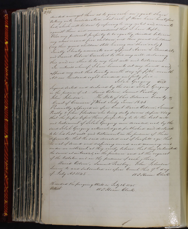 Delaware County Ohio Will Records Vol. 2 1835-1850 (p. 341)