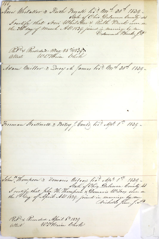 Marriage Records Vol.1 1835-1845 (p. 170)