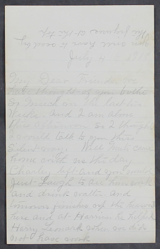 Charlie C. Bricker World War I Letters (p. 6)