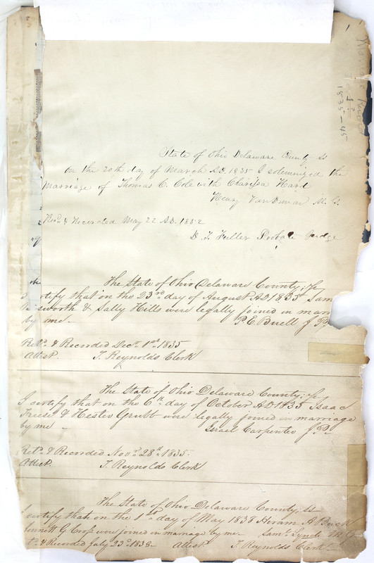 Marriage Records Vol.1 1835-1845 (p. 4)