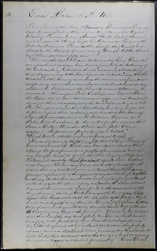 Delaware County Ohio Will Records Vol. 3 1850-1859 (p. 82)